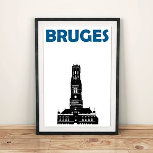 Bruges Print, Bruges City Poster, Belgium Art Poster, Bruges Poster, Bruges Art, Belgian Art, Belgium Gift, Belgian Poster, Wedding Gift