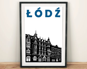 Łódź Print, Lodz Poster, Poland Print, Łódź Art, Łódź Poster, Łódź Wall Art, Poland City Print, Lodz City Art, Poland Art Print Gift