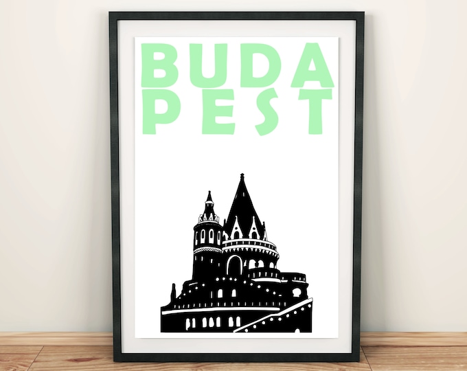 Budapest Print, Budapest Poster, Hungary Print, Budapest Art, Budapest Illustration, Budapest Travel, Hungary Travel Poster, Birthday Gift