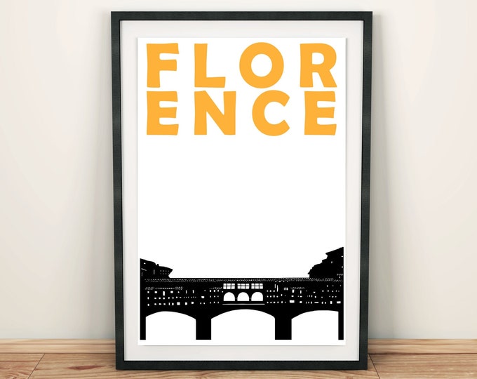 Florence Italy Print, Italy City Print, Florence Print, Florence Art, Florence Poster, Travel Print, Firenze Italia, Travel Memory Poster