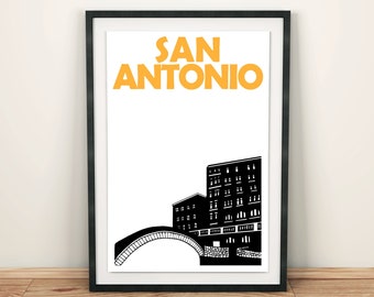 San Antonio Print, San Antonio Wall Art, San Antonio Poster, San Antonio Art, San Antonio Riverwalk, San Antonio Texas Print, San Antonio TX