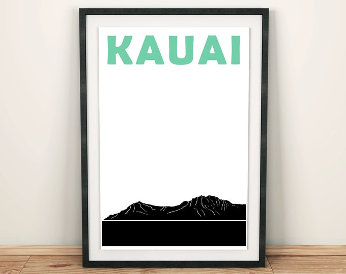 Kauai Print, Travel Memory, Kauai Art, Wedding Gift, Gift for Couples, Kauai Poster, Wedding Anniversary Gift, Housewarming Gift for Couple