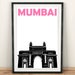 Mumbai Print, Indian Art Poster, Mumbai Poster, India Travel Poster ...