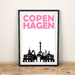 Copenhagen Print, Scandinavian Print, Travel Memory, Denmark, Copenhagen Poster, Copenhagen Art, Danish Art, Scandinavian Gift, Wedding Gift