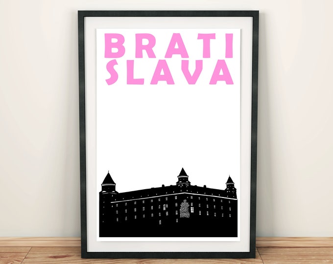 Bratislava Print - A4 / A3 / A3+ - Slovakia Art Print, City Poster, Bratislava Art, Bratislava Poster, Slovakian Art, Slovakian Poster