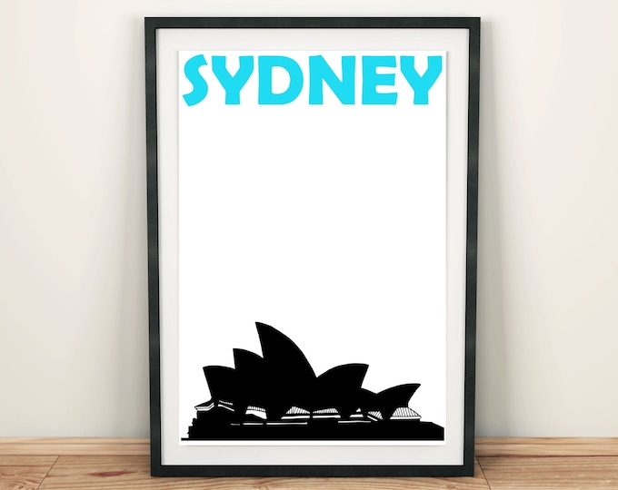 Sydney Print, Australia Art Print, Sydney Poster, Sydney Opera House, Sydney Art, Sydney Wall Art, Sydney Australia Poster, Sydney Skyline