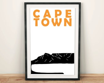 Cape Town Print, South Africa Art Print, Cape Town Art, Cape Town Poster, South African Art, Travel Memory Print, African Art, Housewarming