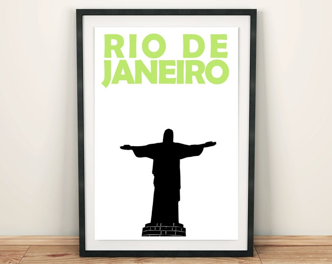 Rio de Janeiro Print, Brazil Art, Rio de Janeiro Art, Rio de Janeiro Poster, Brazil Print, Brazil Travel Poster, Rio de Janeiro Wall Art