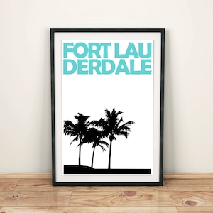 Fort Lauderdale Print, Florida Art, Fort Lauderdale Poster, Fort Lauderdale Art, Florida Print, Travel Poster Gift, Fort Lauderdale Wall Art