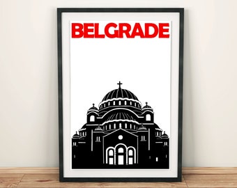 Belgrade Print, Belgrade Poster, Serbia Print, Belgrade Wall Art, Serbia Poster, Belgrade Art, Serbia Wall Art, Belgrade Wall Print