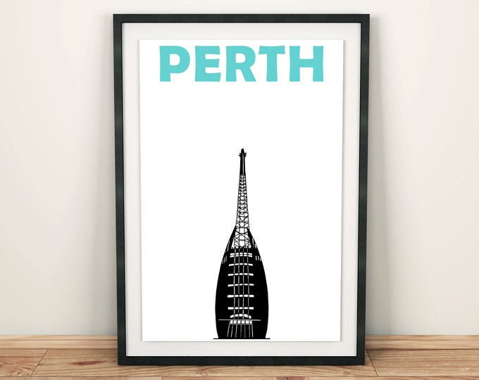 Perth Print, Perth Australia, Australia Print, Perth Poster, Perth Art, Perth Wall Art, Australia Poster, Australia Art, Australia Wall Art