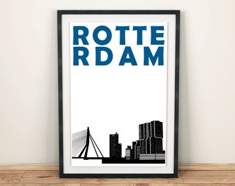 Rotterdam Print, Netherlands Art Print, Rotterdam Poster, Rotterdam Art, Rotterdam Travel Print, Netherlands City Print, Rotterdam Wall Art