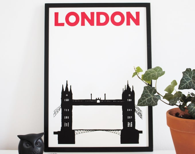 London Print, London Art, London Poster, London Art Print, London Travel Poster, London Gift, England Print, London Artwork, London Drawing
