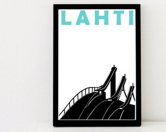 Impresión de Lahti, Impresión de arte de Finlandia, Cartel de Lahti, Impresión finlandesa, Arte de Lahti, Impresión de Finlandia, Regalo de Finlandia, Finlandia