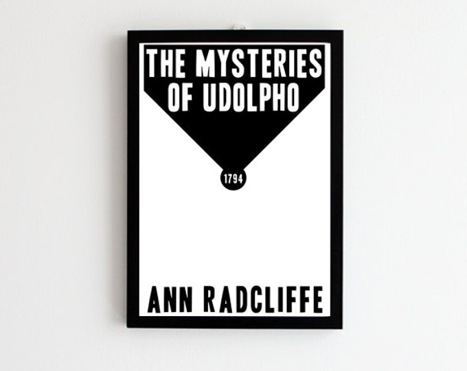 The Mysteries of Udolpho Print, Ann Radcliffe Print, Book Cover Poster, Ann Radcliffe Poster, The Mysteries of Udolpho Book Cover Print
