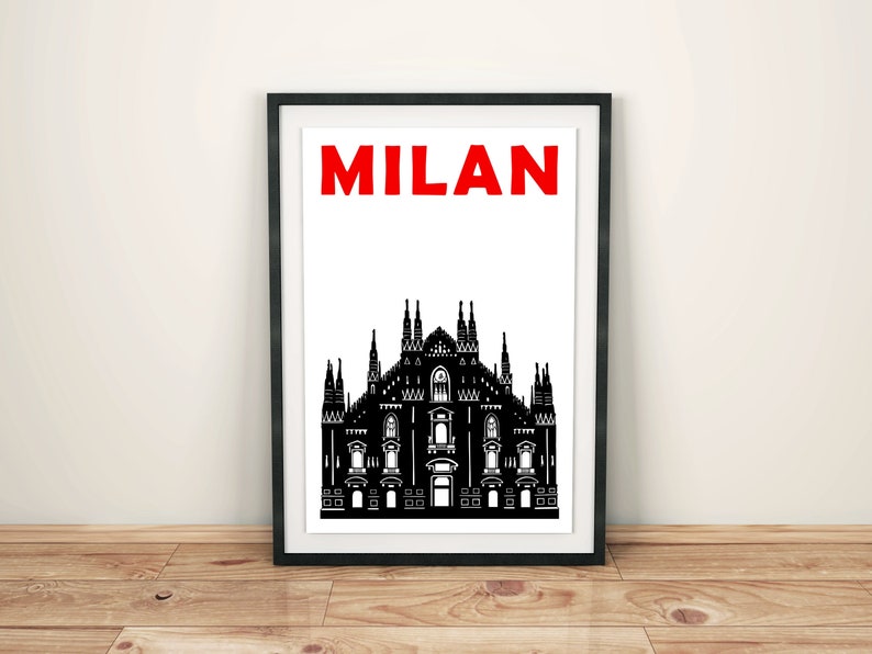 Milan Print Italy Poster Milan Poster Milan Art Italy Etsy