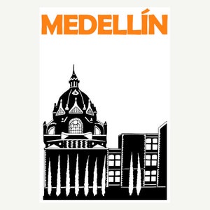 Medellin Poster, Medellin Wall Art, Medellin Print, Medellin Art, Medellín Colombia, Colombia Print, Colombia Poster, Colombia Wall Art image 2