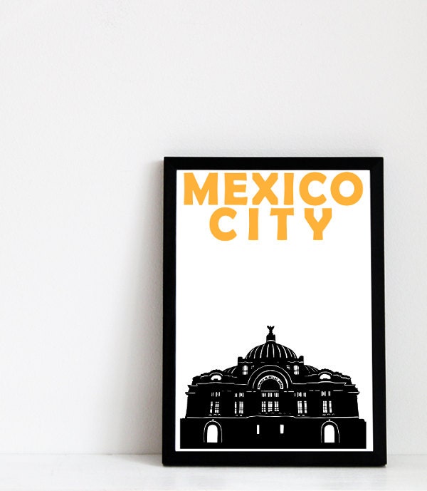 Mexico City Print, Mexico City Poster, Mexico City Art, Mexico Travel