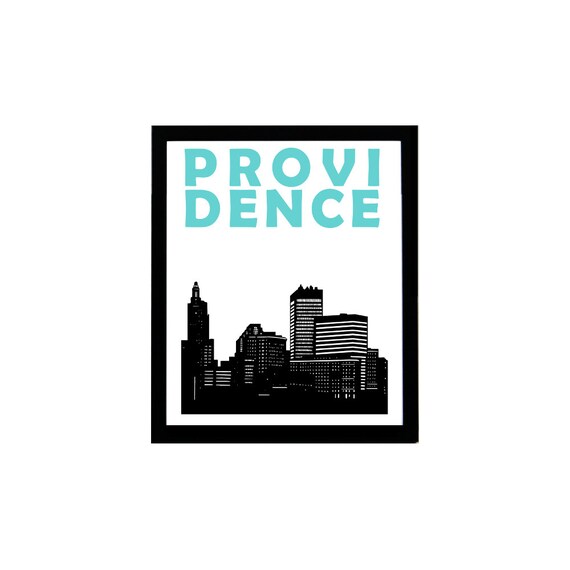 Providence Print, Providence RI, Rhode Island Art, Providence Skyline, Providence Poster, Providence Art, Providence Rhode Island Poster