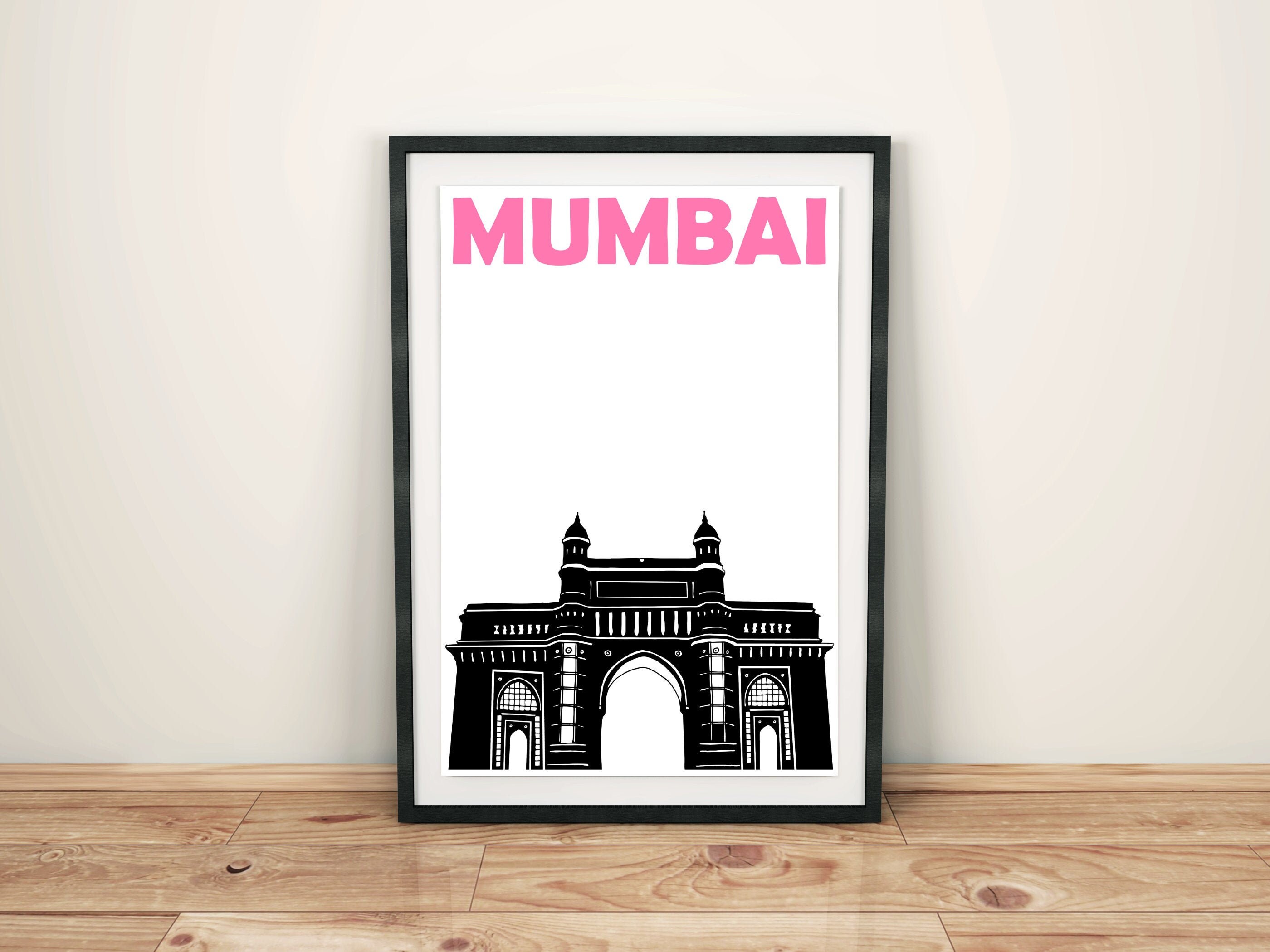 Mumbai Print, Indian Art Poster, Mumbai Poster, India Travel Poster