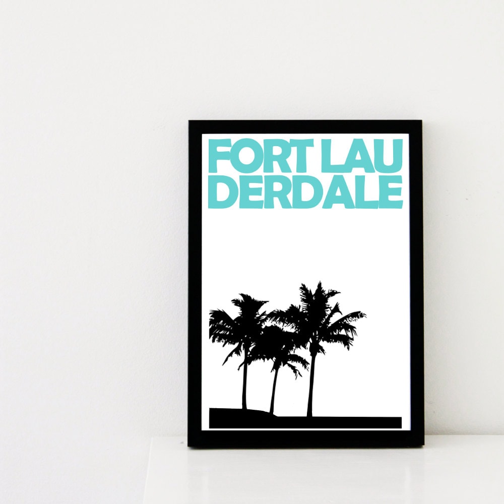 Fort Lauderdale Print, Florida Art, Fort Lauderdale Poster, Fort