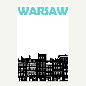 Warsaw Print, Poland Art, Warsaw Poster, Poland Print, Warsaw Art, Polish City Print, Poland City Art Print, Warsaw Gift, Engagement Gift image 3