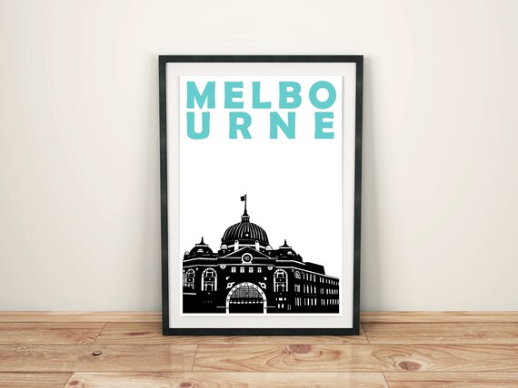 Melbourne Print, Melbourne Australia Poster, Melbourne Art, Melbourne Poster, Melbourne Travel Poster, Australia Print, Melbourne Wall Art