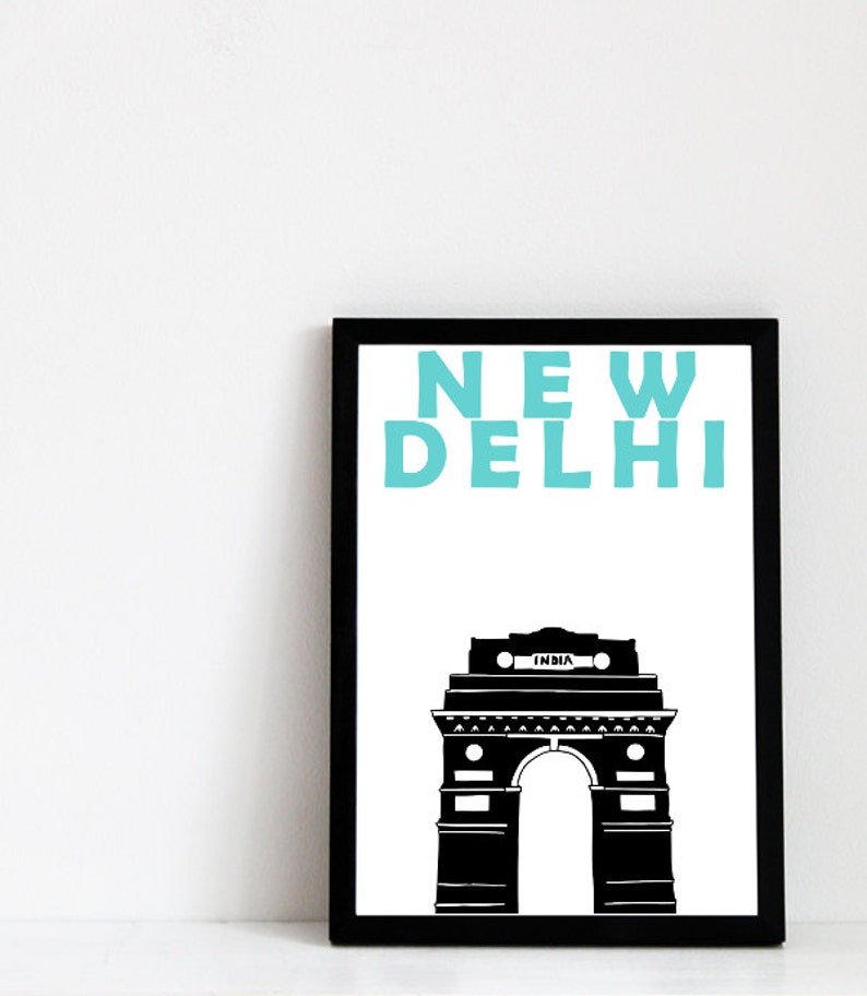 City Art Travel Memory Gift Gift for Mum New Delhi Art Gift for Dad India City Print India Print New Delhi Poster New Delhi Print