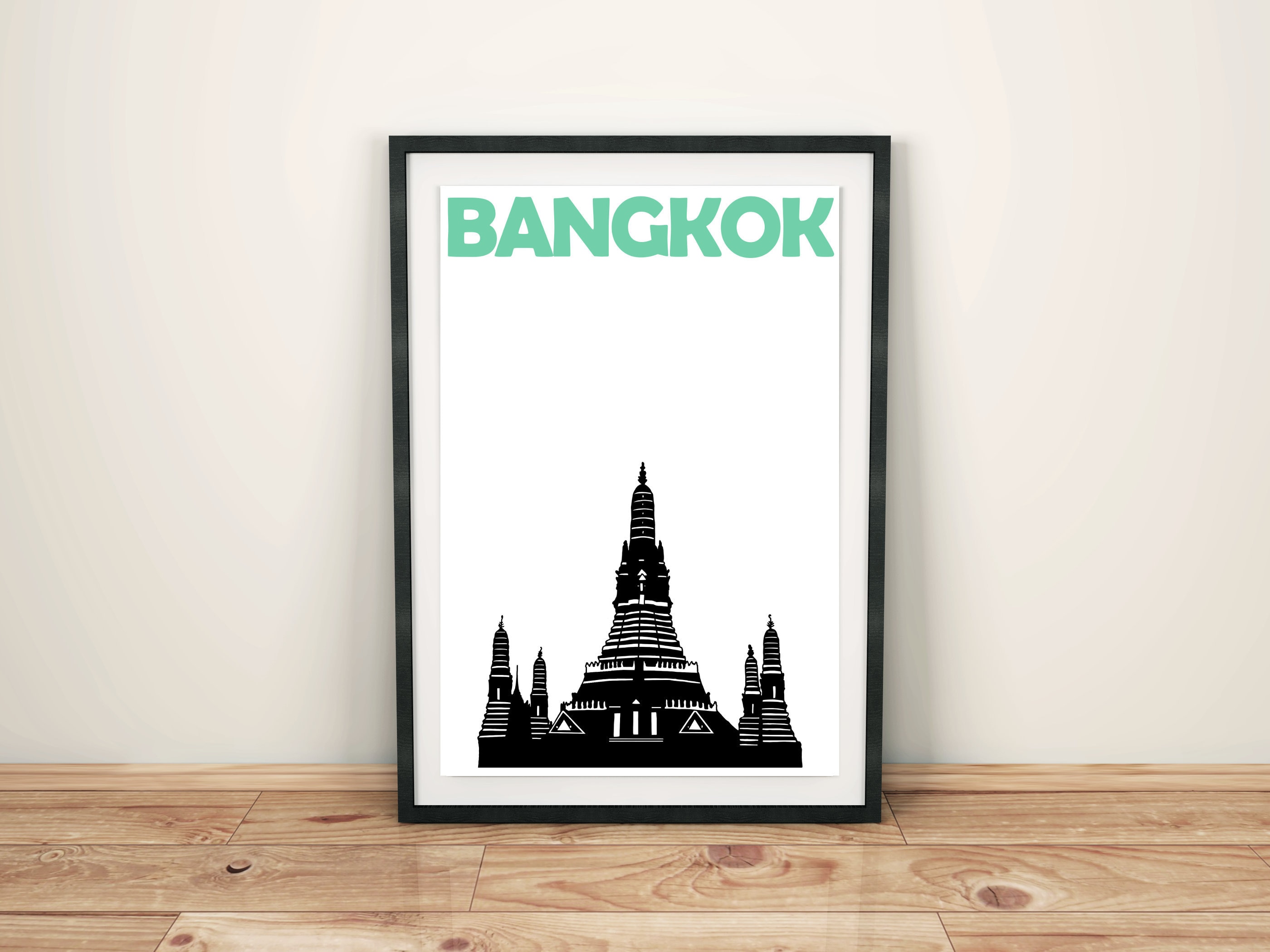 Bangkok Print, Travel Art, Thailand Print, Bangkok Wall Art, Bangkok
