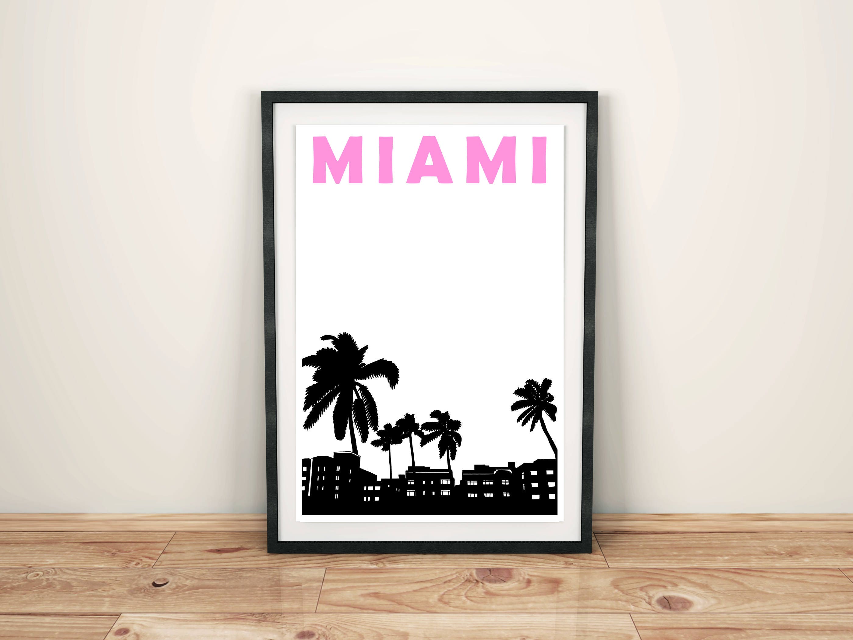 Miami Print, Miami Travel Print, Miami Poster, Miami Art, Florida Print