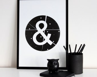 Ampersand Print, Scandinavian, Housewarming Gift, Design Poster, Scandinavian Print, Scandi Print, Scandi Decor, Scandinavian Design Gift