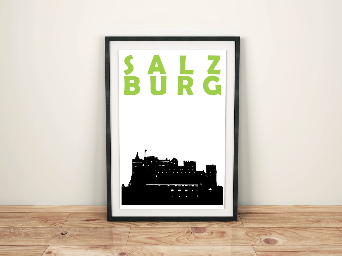 Salzburg Print Austria Print Salzburg Art Austria Poster - Etsy