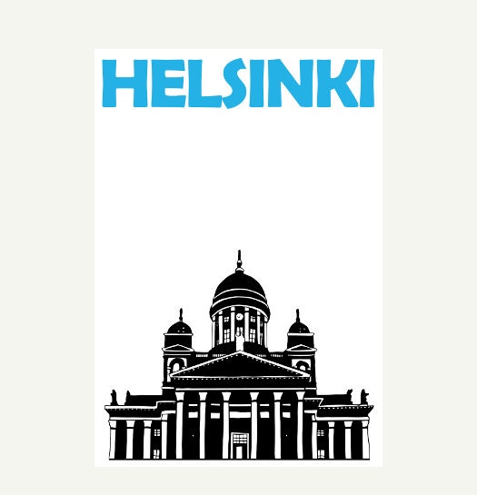 Helsinki Print, Finland Print, Helsinki Poster, Helsinki Art, City
