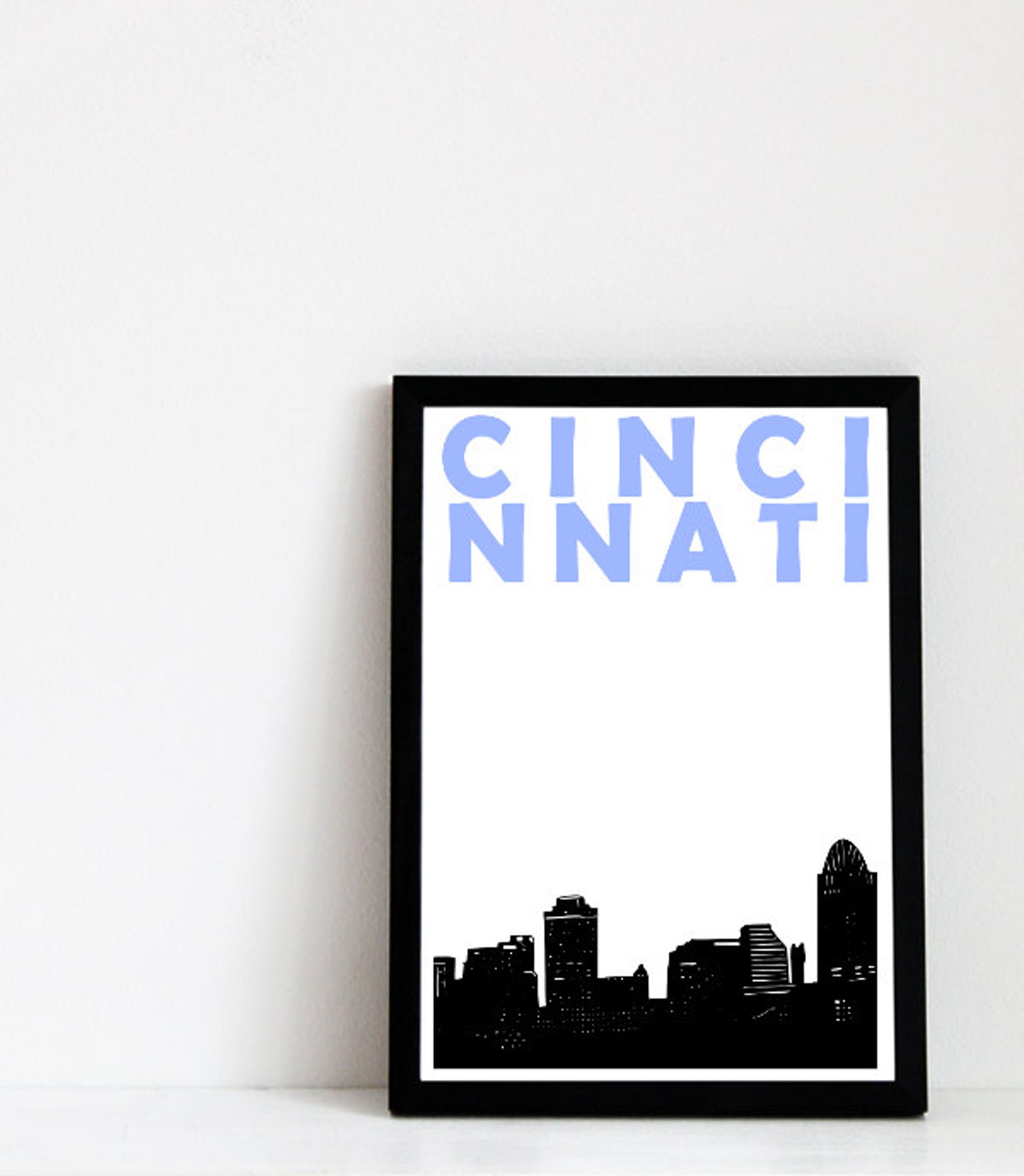 Cincinnati Art Print Cincinnati Skyline Couples Gift Etsy