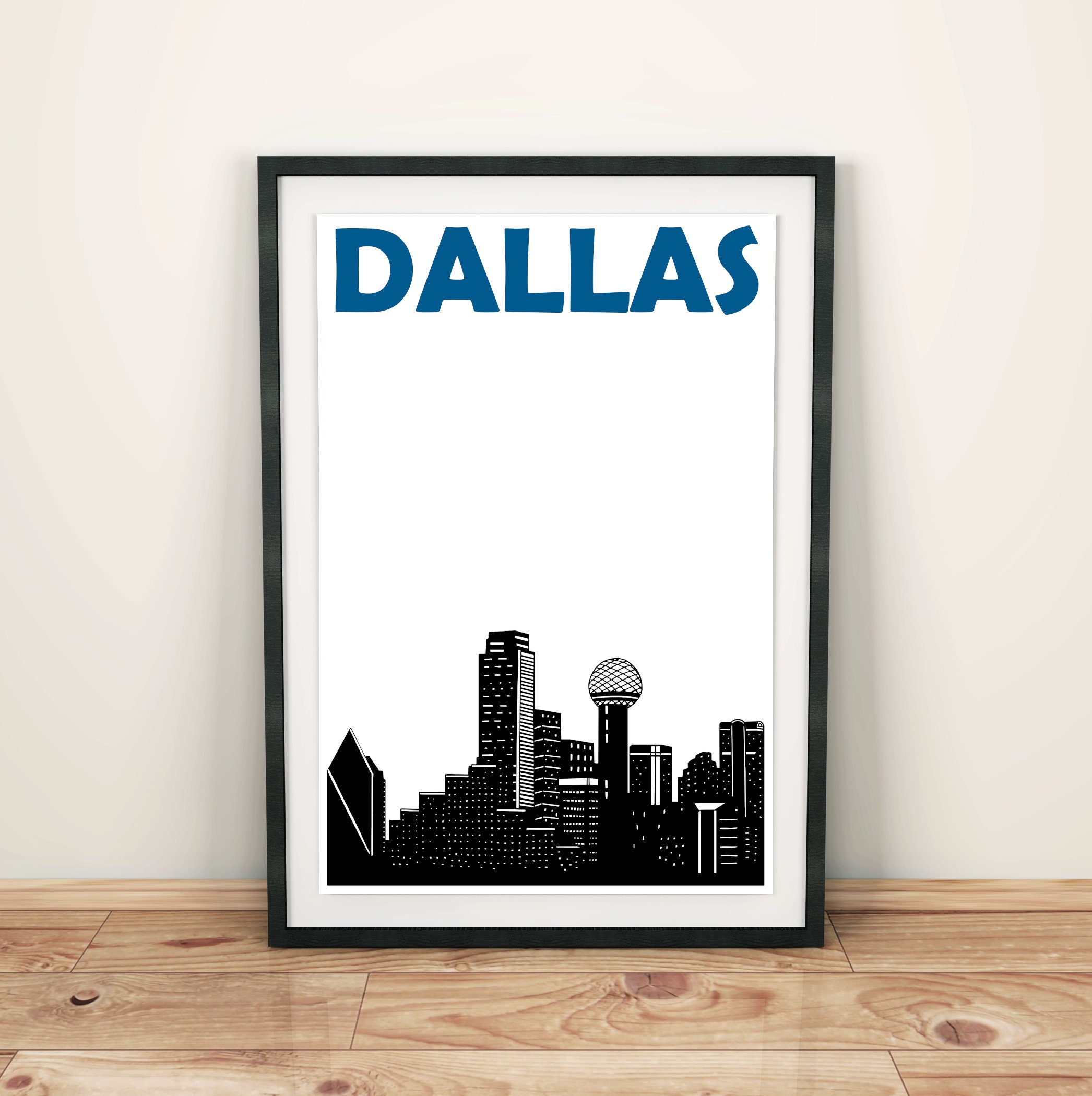 Dallas Print, Dallas Skyline Art Print, Dallas Poster, Dallas Skyline
