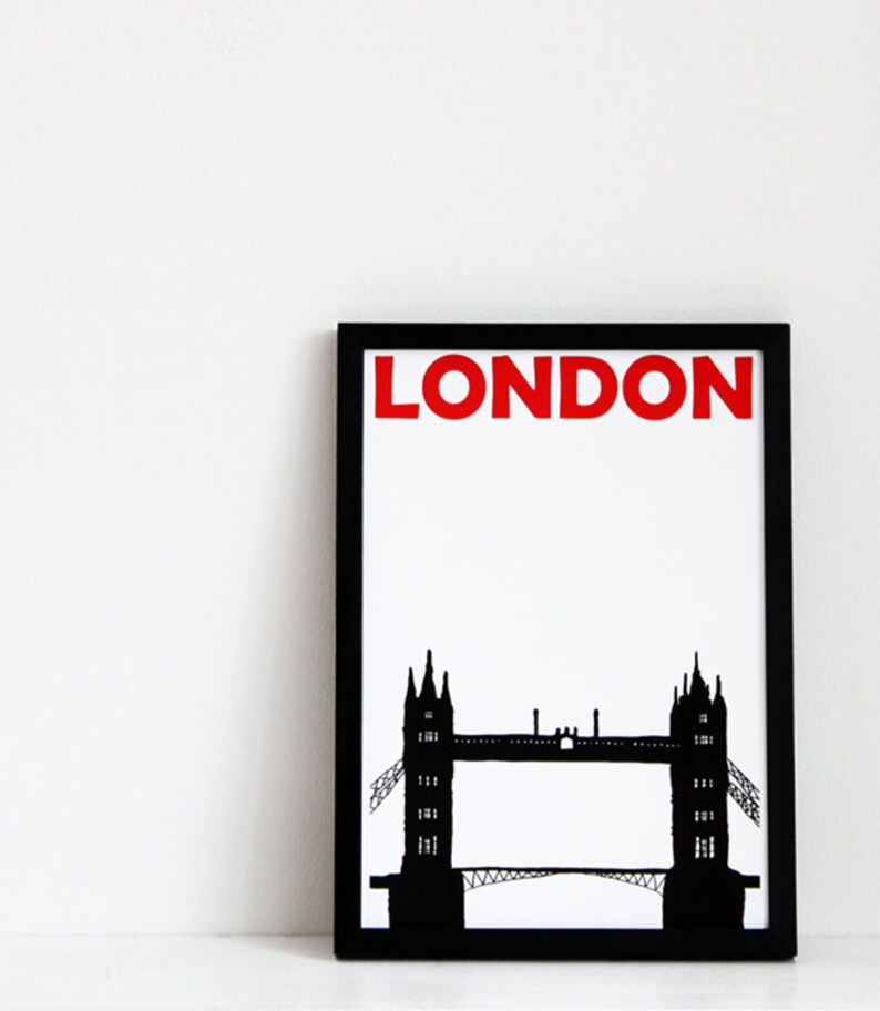 London Print, London Art, London Poster, London Art Print, London Travel Poster, London Gift, England Print, London Artwork, London Drawing image 4