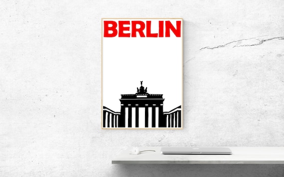 Berlin Print, Berlin Travel Poster, German Poster, Berlin Poster, Art Print Berlin, Berlin Art, Berlin A4, Wall Art Berlin, Gift for Men