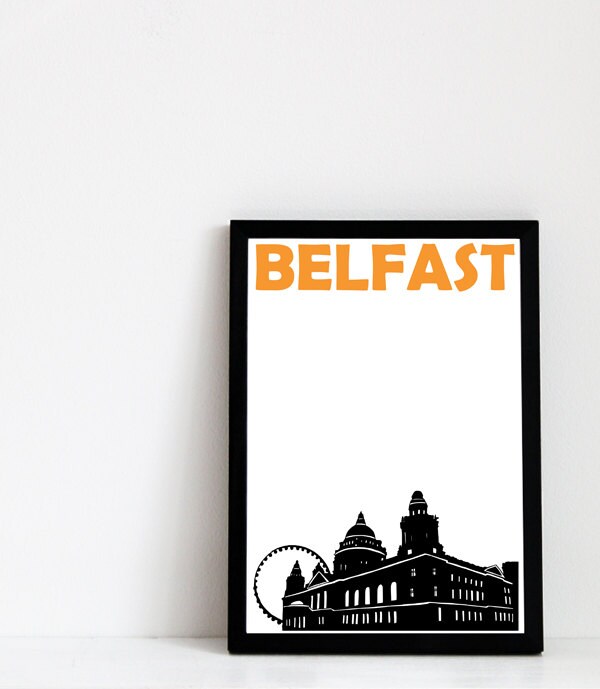 Belfast Print, Northern Ireland Print, City Print, Belfast Poster