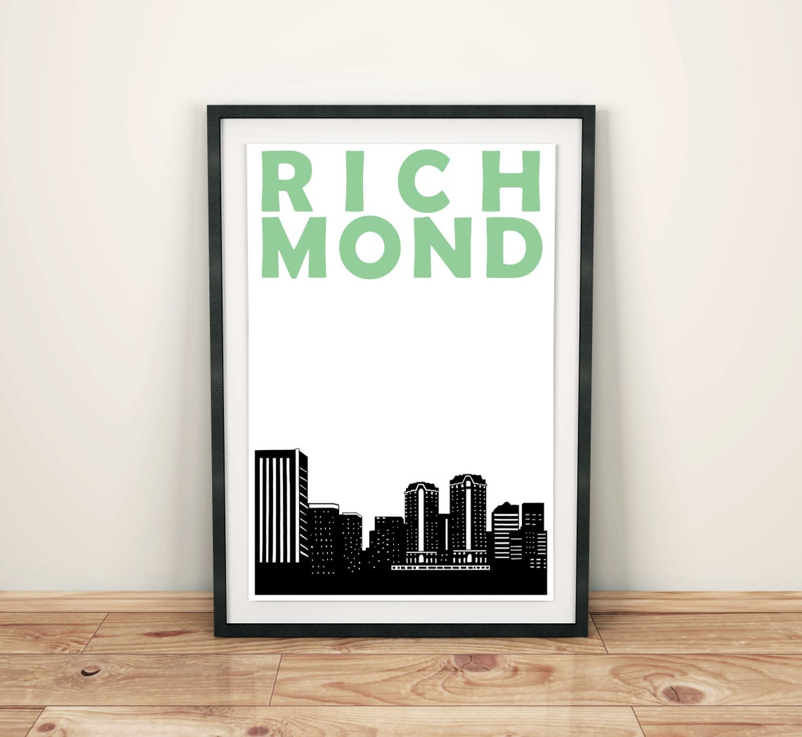 Richmond Print Richmond VA Richmond Poster Richmond Etsy
