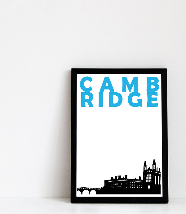 Cambridge Print, Cambridge UK Print, Cambridge Poster, Cambridge Art