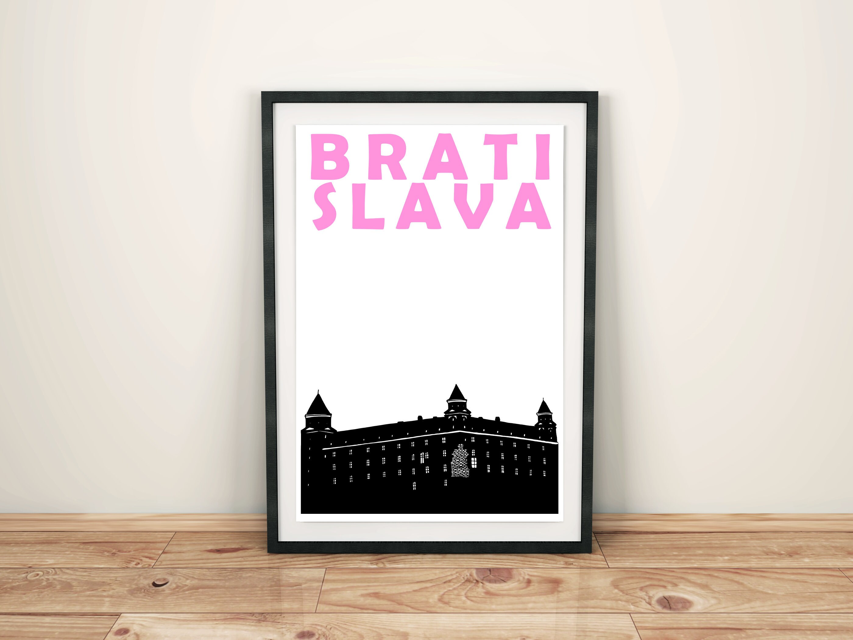 Bratislava Print A4 / A3 / A3 Slovakia Art Print, City Poster