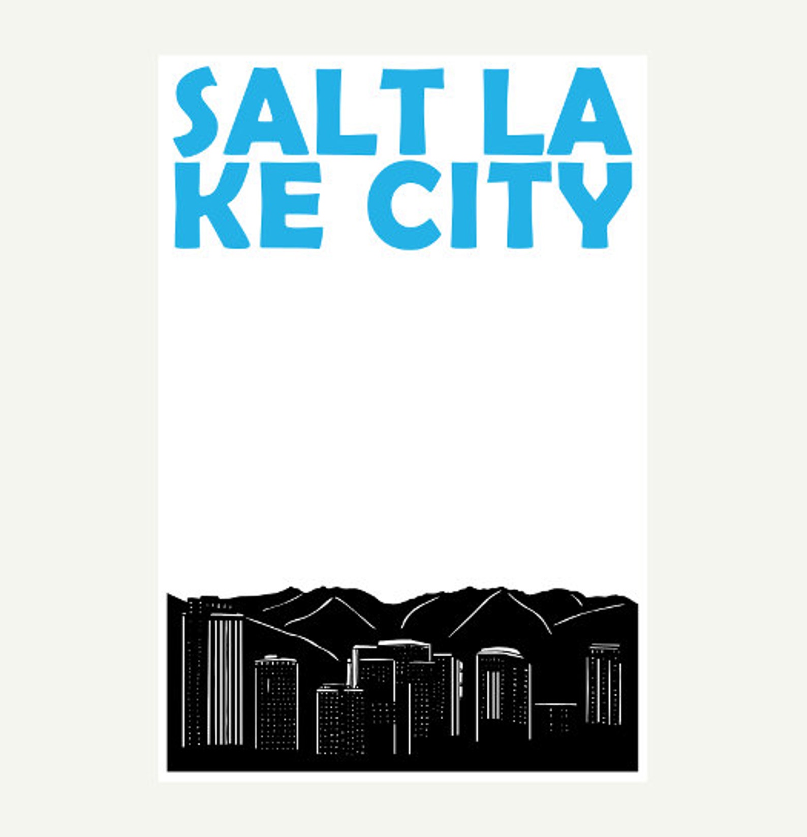 Salt Lake City Print Utah Print Salt Lake City Poster Salt Etsy