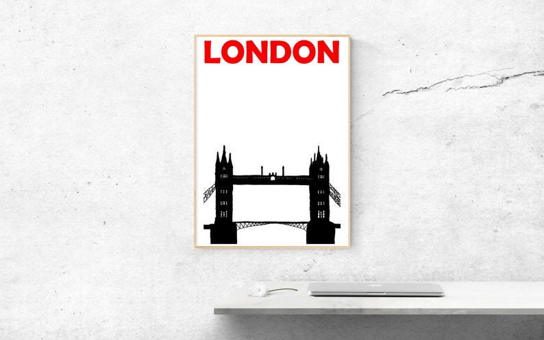 London Print, London Art, London Poster, London Art Print, London Travel Poster, London Gift, England Print, London Artwork, London Drawing image 2