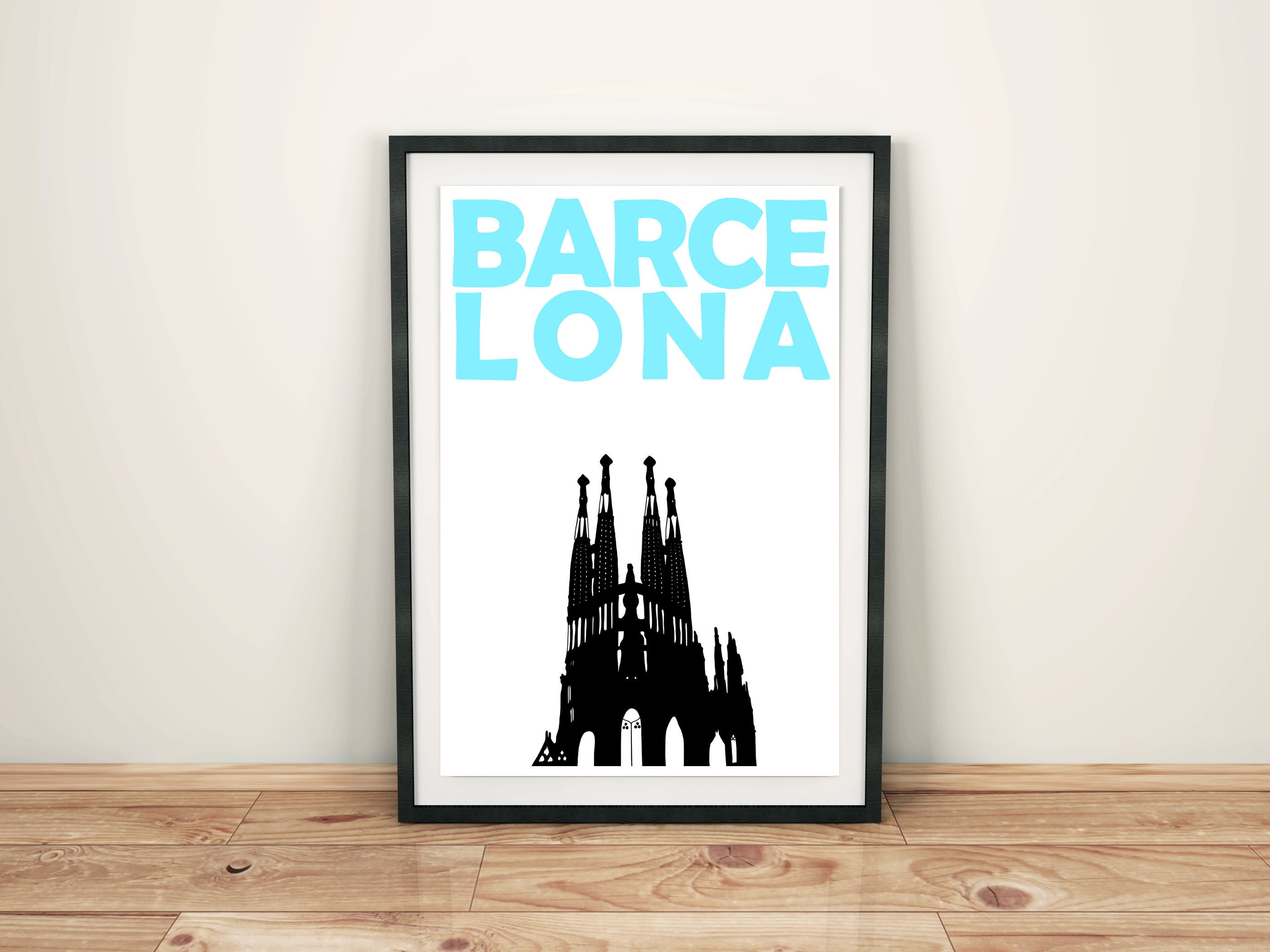 Barcelona Print, Spain Travel Poster, Barcelona Travel Poster