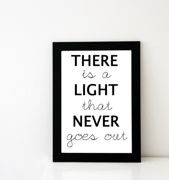 The Smiths Poster There is a Light That Never Goes Out, Morrissey Poster, The Smiths Lyrics The Smiths Poster There is a Light That Never Goes Out, Morrissey Poster, The Smiths Lyrics