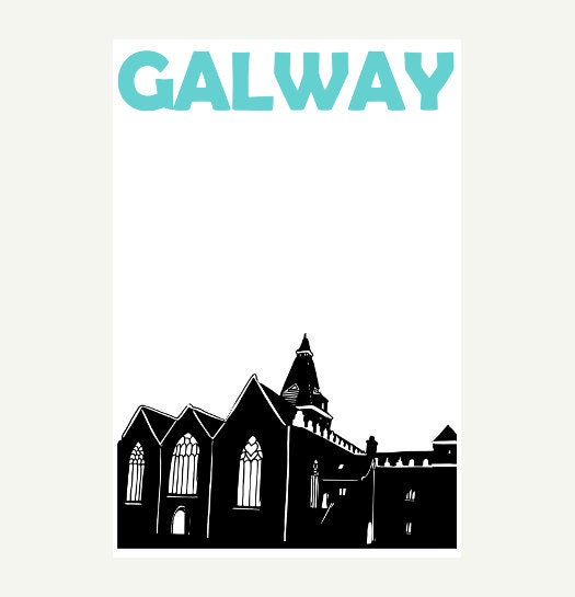 Galway Print, Galway Art, Galway Ireland Art Print, Galway Wall Art