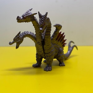 Figura vintage de Godzilla Bandai HG 3 Deth Ghidorah Gashapon, fabricada en Japón, 6,35 cm de alto, 6-8-27