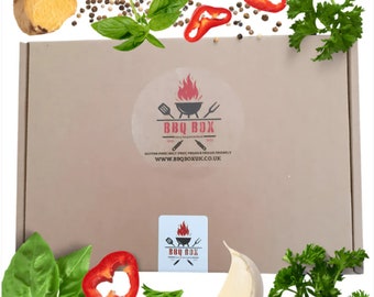 Caja de regalo de condimentos para barbacoa Bangin': Adobos secos sin sal, personalizados