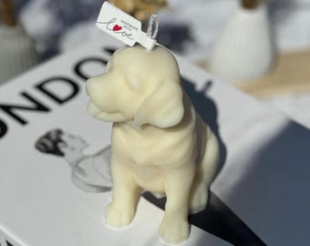 Vela de Labrador hecha a mano (180 g) - Regalo para amantes de los perros