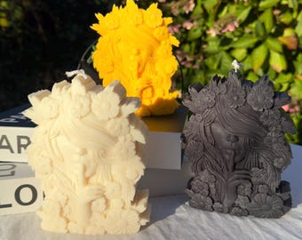 Vela de soja Diosa de las Flores: Vela Venus Escultural, Decoración del Hogar